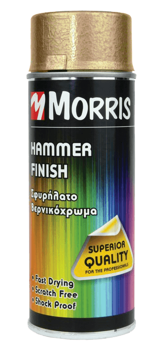 Σπρέι Σφυρήλατη Λάκα Χρυσό Morris Hammer Finish 400ml 28559