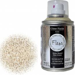 Σπρέι Νερού Διαφανές Fleur Glitter Finish Spray με Glitter Χρυσό 100ml