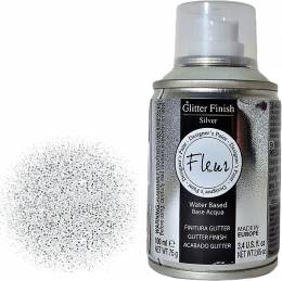 Σπρέι Νερού Διαφανές Fleur Glitter Finish Spray Με Glitter Ασημί 100ml