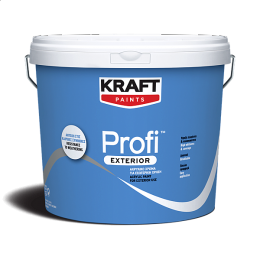 Profi Exterior Πλαστικό Χρώμα  Λευκό Ακρυλικό για Εξωτερική Χρήση Kraft  9ltr