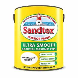 Ακρυλικό Χρώμα Λευκό  Microseal Ultra Smooth Masonry 2,5L SANDTEX