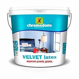 Πλαστικό Χρώμα Λευκό για Εσωτερική Χρήση 3lt Velvet Latex Chromodomi