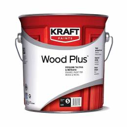 Kraft Ριπολίνη Wood Plus 0.75lt Λευκό Σατινέ