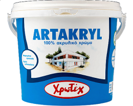 ARTAKRYL 100% ακρυλικό χρώμα λευκό 0,75lt