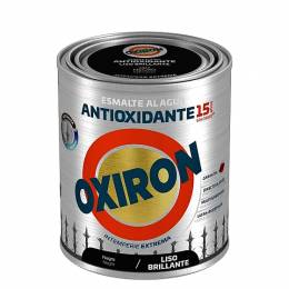 Οικολογικό Αντισκωριακό Χρώμα Νερού OXIRON Liso Brillante Al Agua 750ml Μαύρο Γυαλιστερό