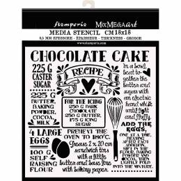 Στένσιλ Chocolate Cake 18x18cm Stamperia Mix Media