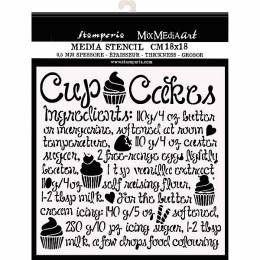 Στένσιλ Cupcake 18x18cm  Stamperia Mix Media