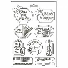 Εύκαμπτο Καλούπι για Σαπούνι-Γύψο - 21x29.7cm - Passion Music & Tag Stamperia