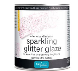 Polyvine γαλάκτωμα Glitter Glaze 500ml Ρόζ