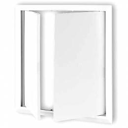 Θυρίδα Πλαστική 400X400 με Διπλή Πόρτα Λευκή VENTS 590915.0013