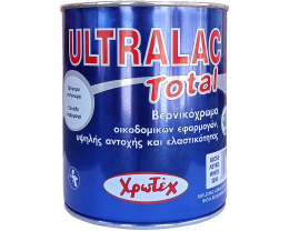 Λαδομπογιά  Διαλύτου  Γυαλιστερή  Λευκή ULTRALAC TOTAL  0,75LT