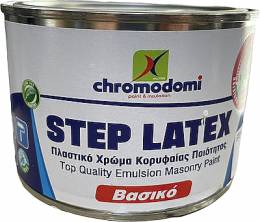 Πλαστικό Χρώμα  Λευκό Step latex Chromodomi 0.375lt