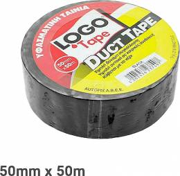 Υφασμάτινη Ταινία Μαύρη  50mm x 50m Logo Duct Tape
