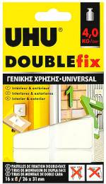 Αυτοκόλλητα Διπλής Όψης Γενικής Χρήσης/Universal UHU DOUBLEFIX 4,0kg
